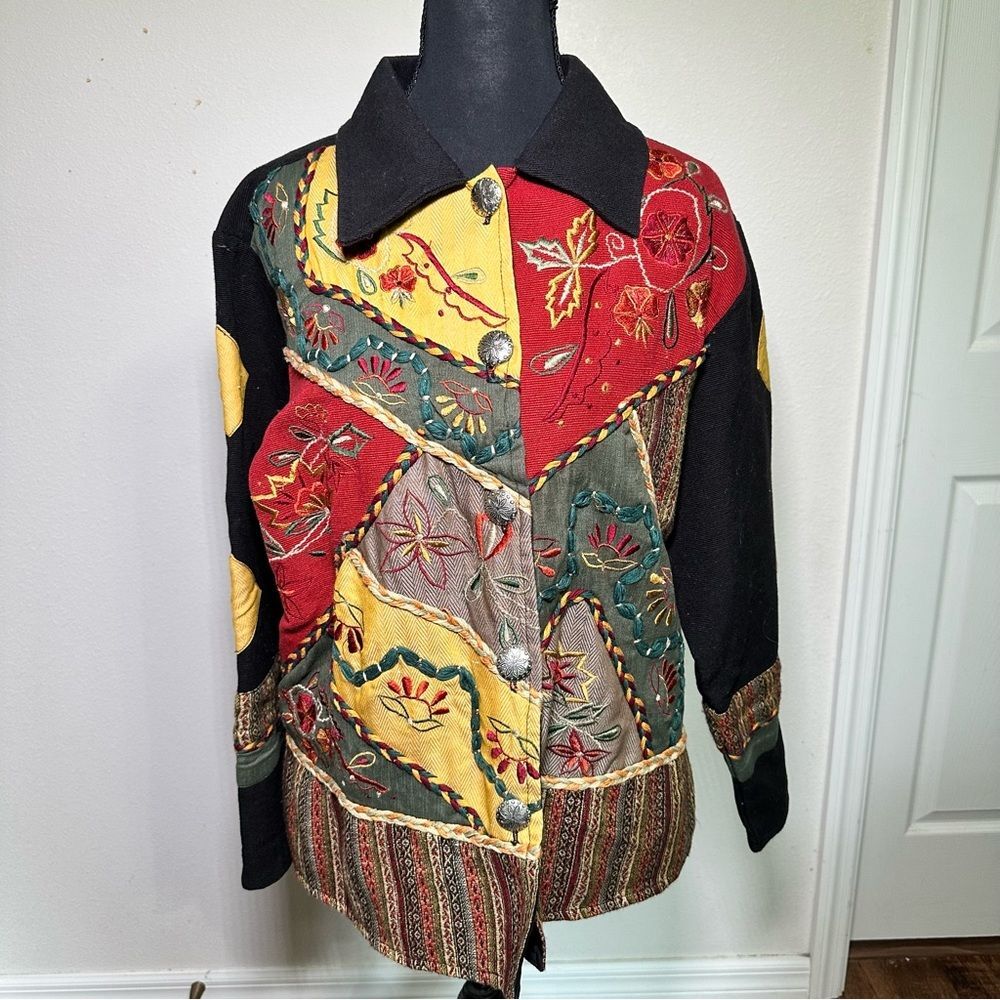 New Direction Vintage 90’s Patchwork Jacket - image 2